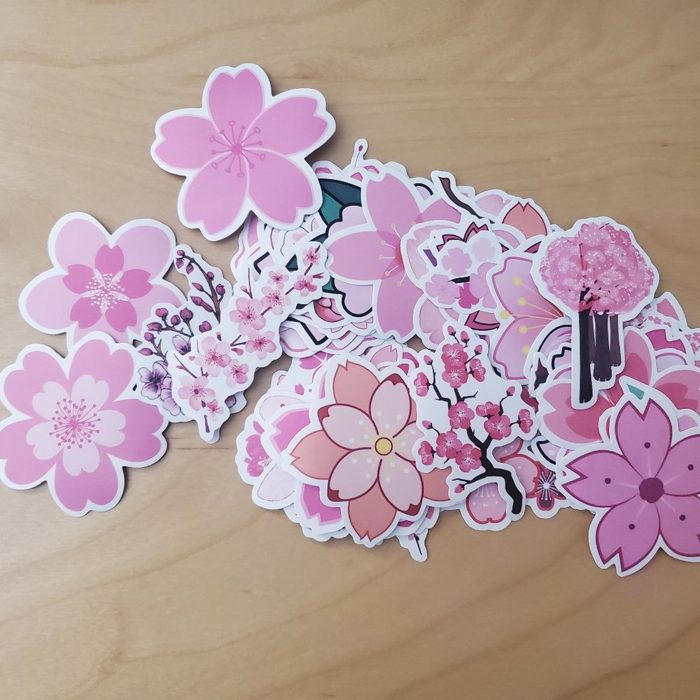 50 Flower Stickers - Picture 3 of 7